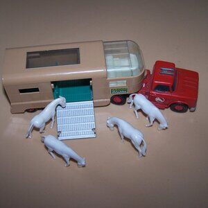 Vintage Matchbox Lesney England Ascot Stables Horse Van Dodge Tractor & Trailer